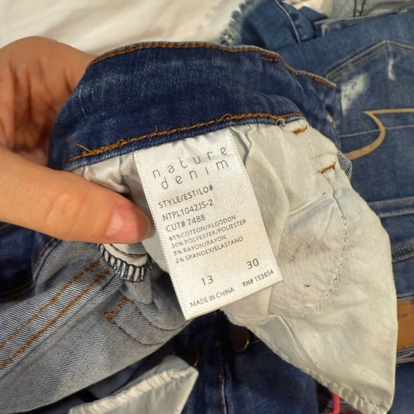 Nature Denim Button Fly High Rise Jeans - 13 - Picture 4 of 5